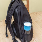 There are bottle pockets on both sides of the bag and, unusually, they utilise space inside the bag rather than extend its width. Larger drinks containers higher than 23cm will stick out somewhat at the top.